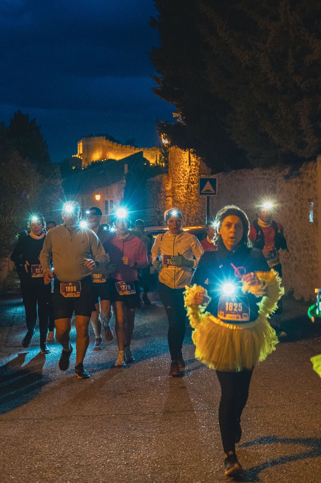 Frontales sous les murs illuminé