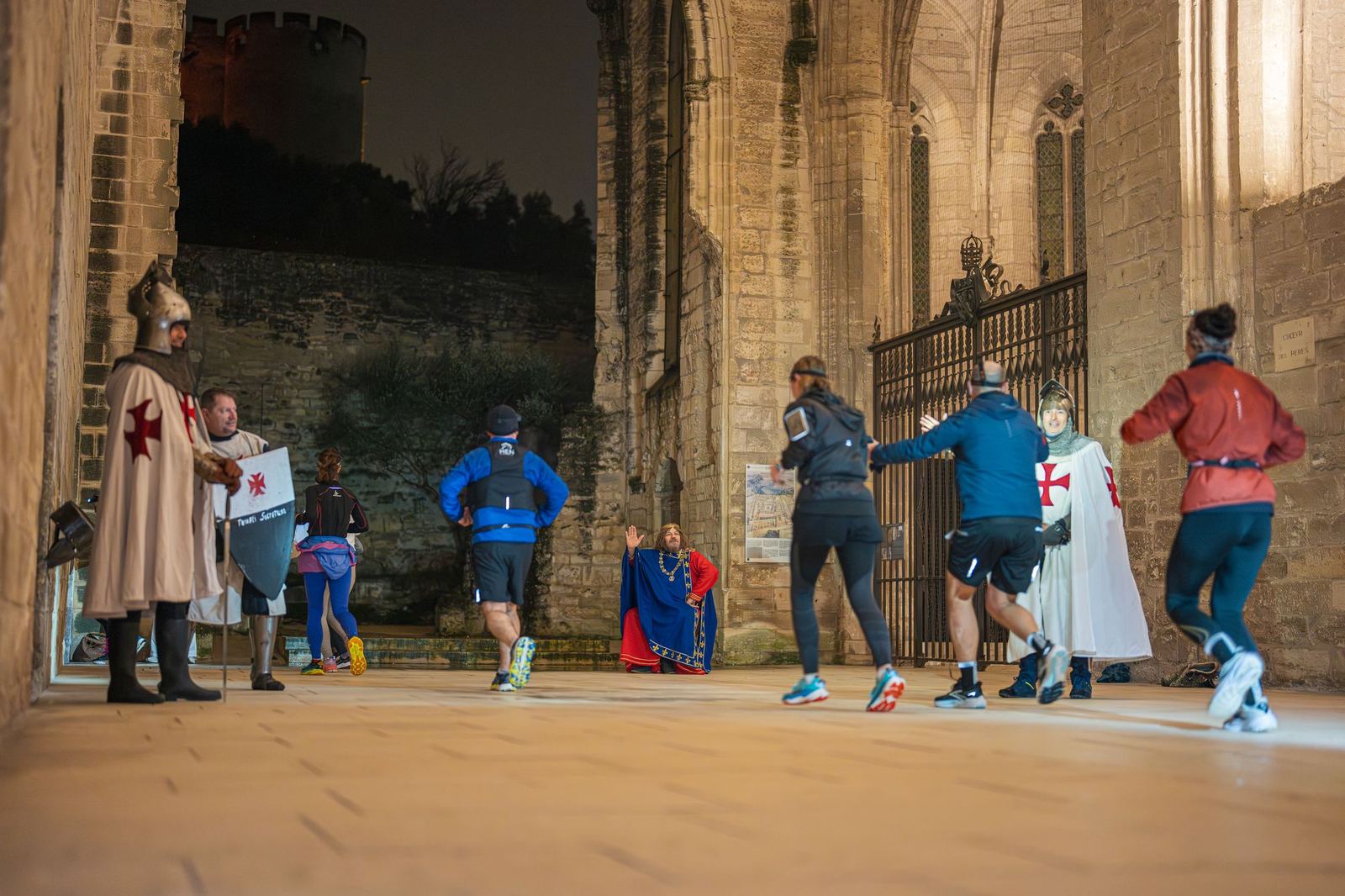 Templiers accueillant les coureurs