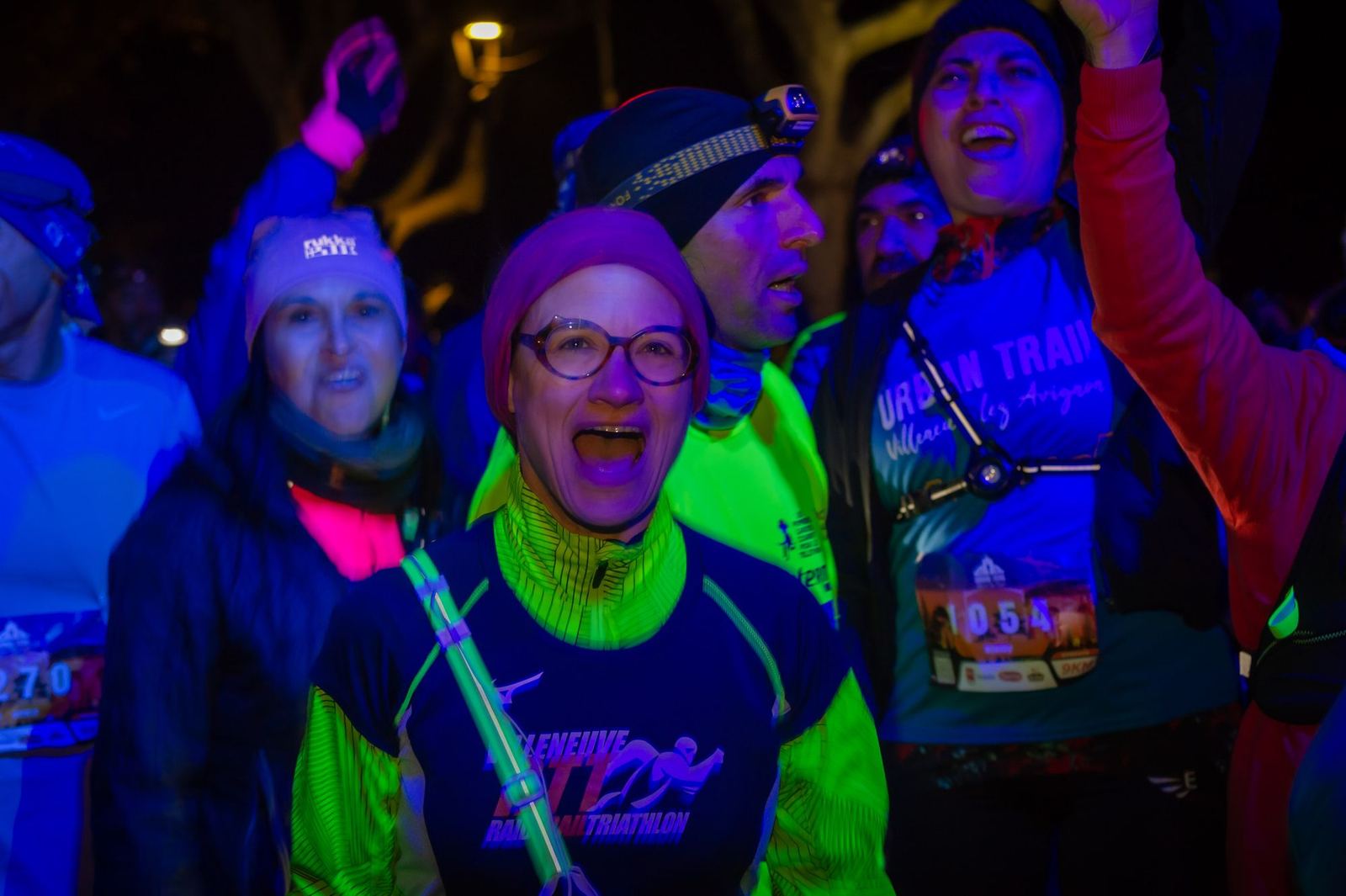 Coureuses en liesse au départ